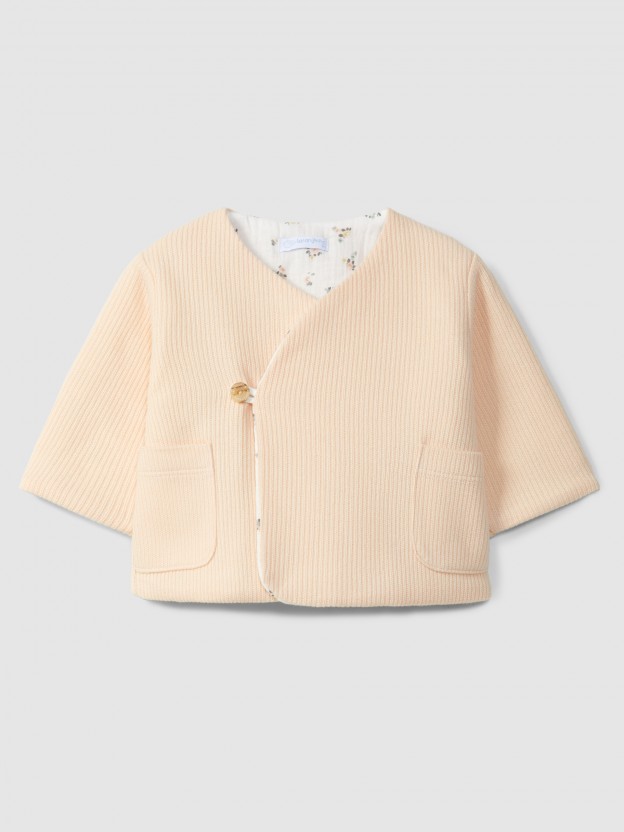 Organic cotton jacket with pockets Organic cotton jacket with pockets