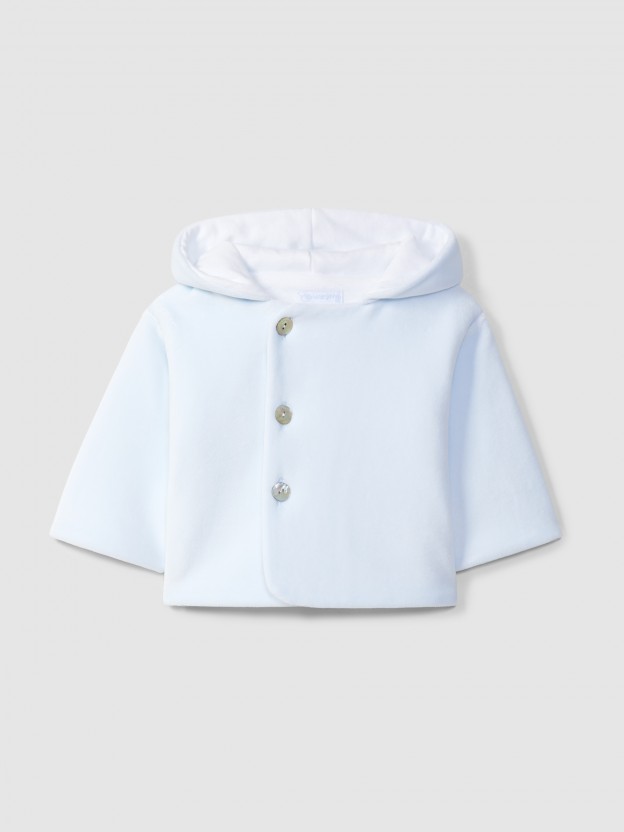 Gilet en velours à capuche Gilet en velours à capuche