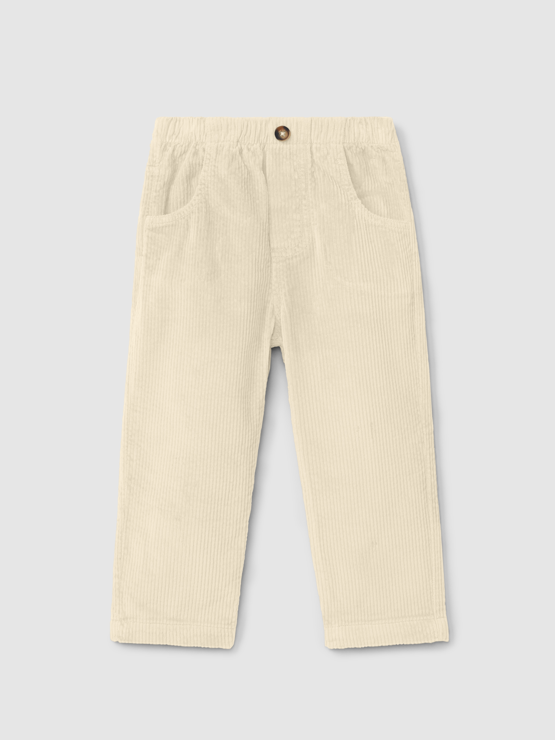 Pull-up corduroy pants with four pockets