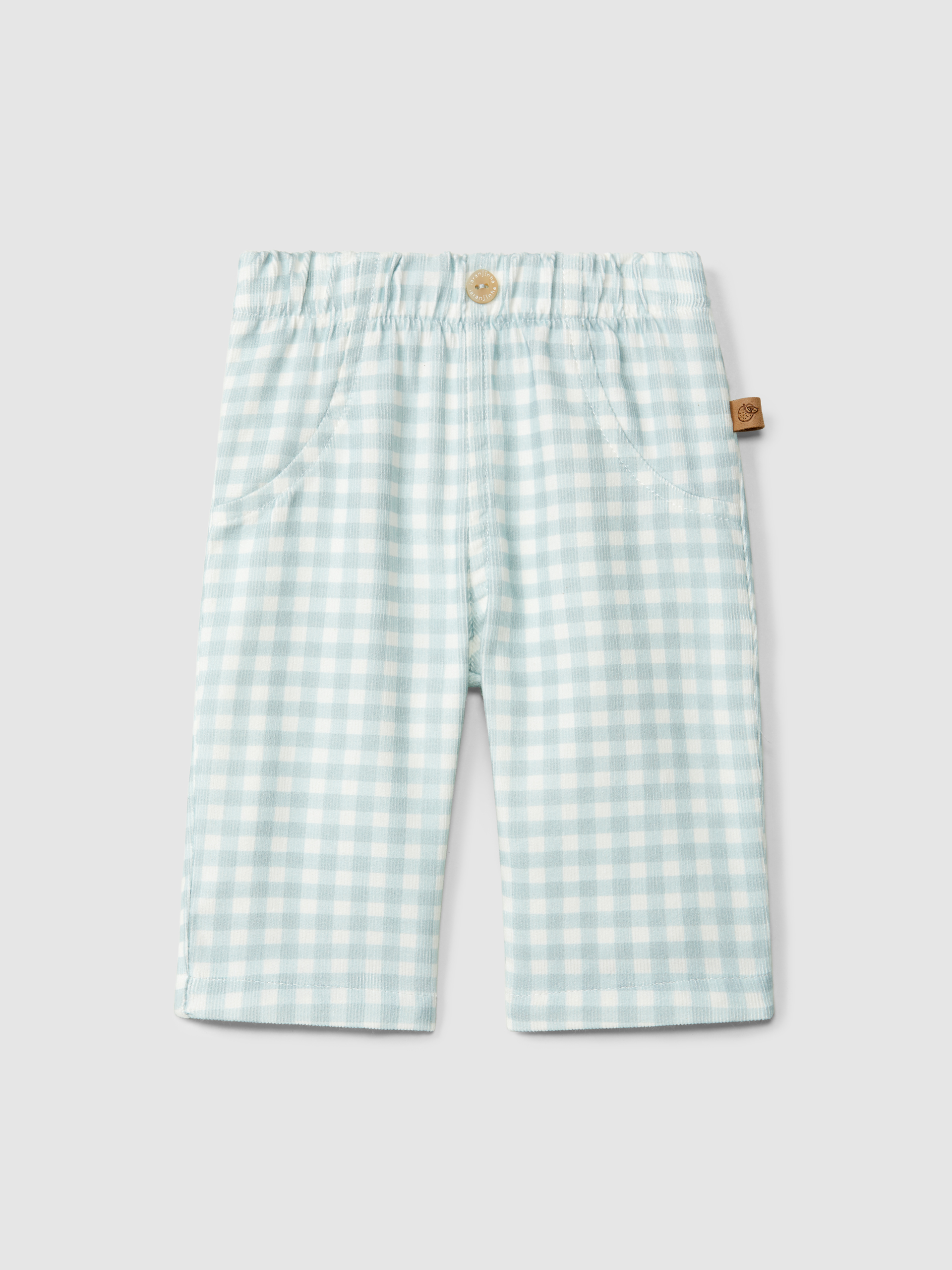 Pantalón pull-up en pana estampada
