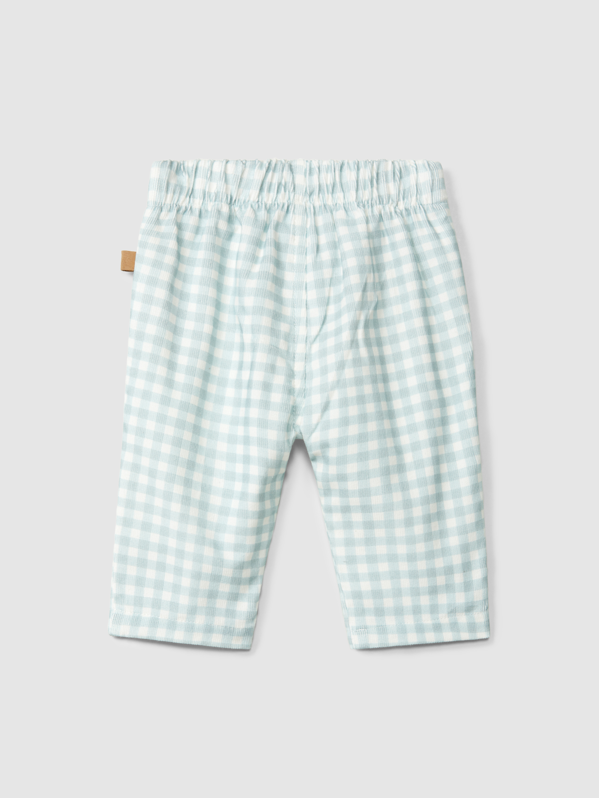 Pantalón pull-up en pana estampada