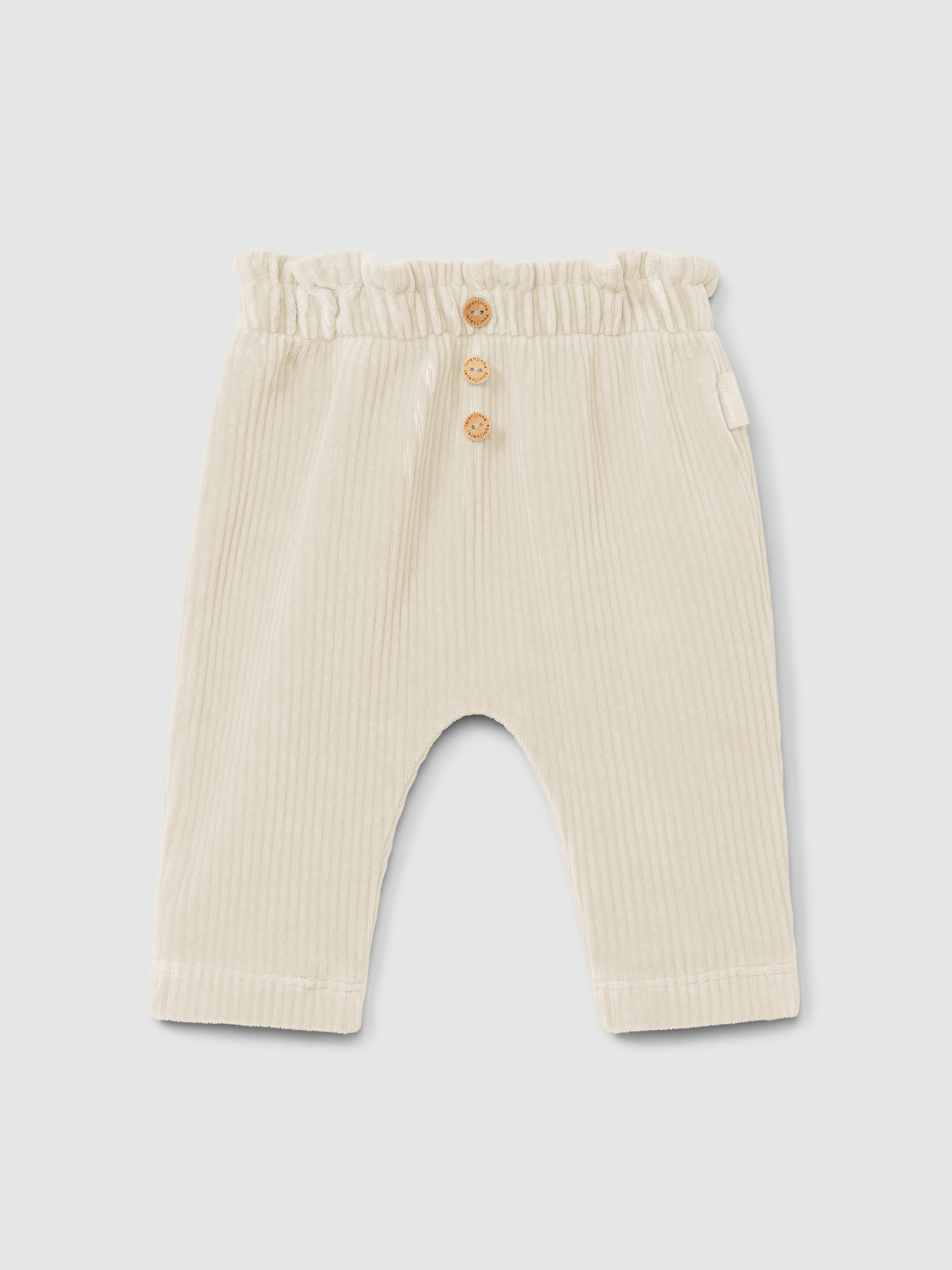 Pull-up pants in corduroy-type fabric
