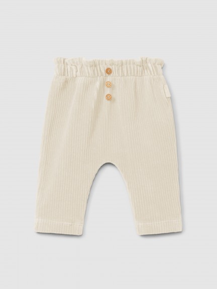 Pull-up pants in corduroy-type fabric Pull-up pants in corduroy-type fabric