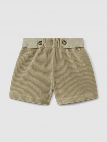 Bermudas pull-up tejido tipo pana