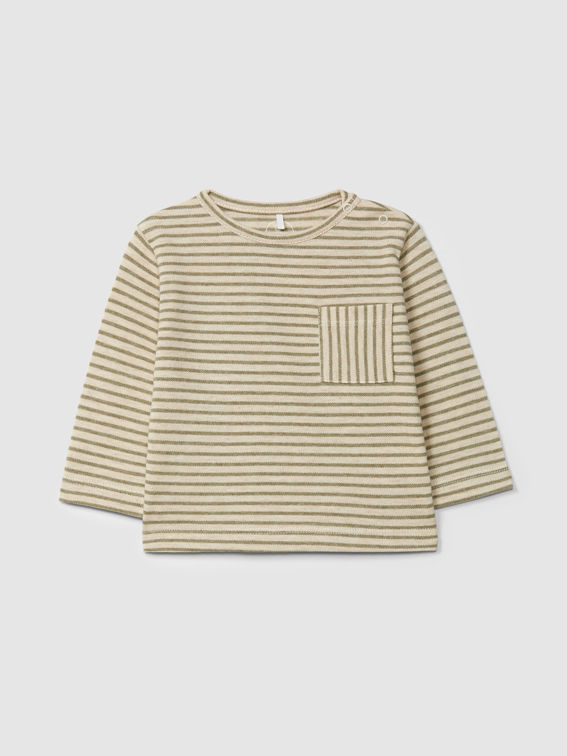 Longsleeve em piquet de riscas