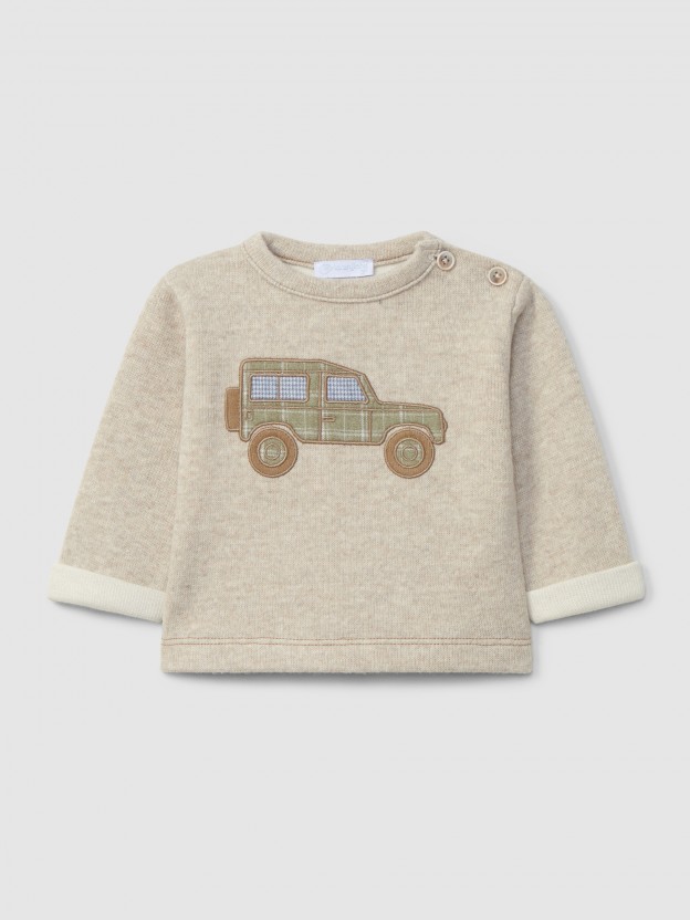 Longsleeve jipe em malha dupla Longsleeve jipe em malha dupla