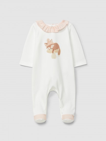 Robe carreaux vichy et renard
