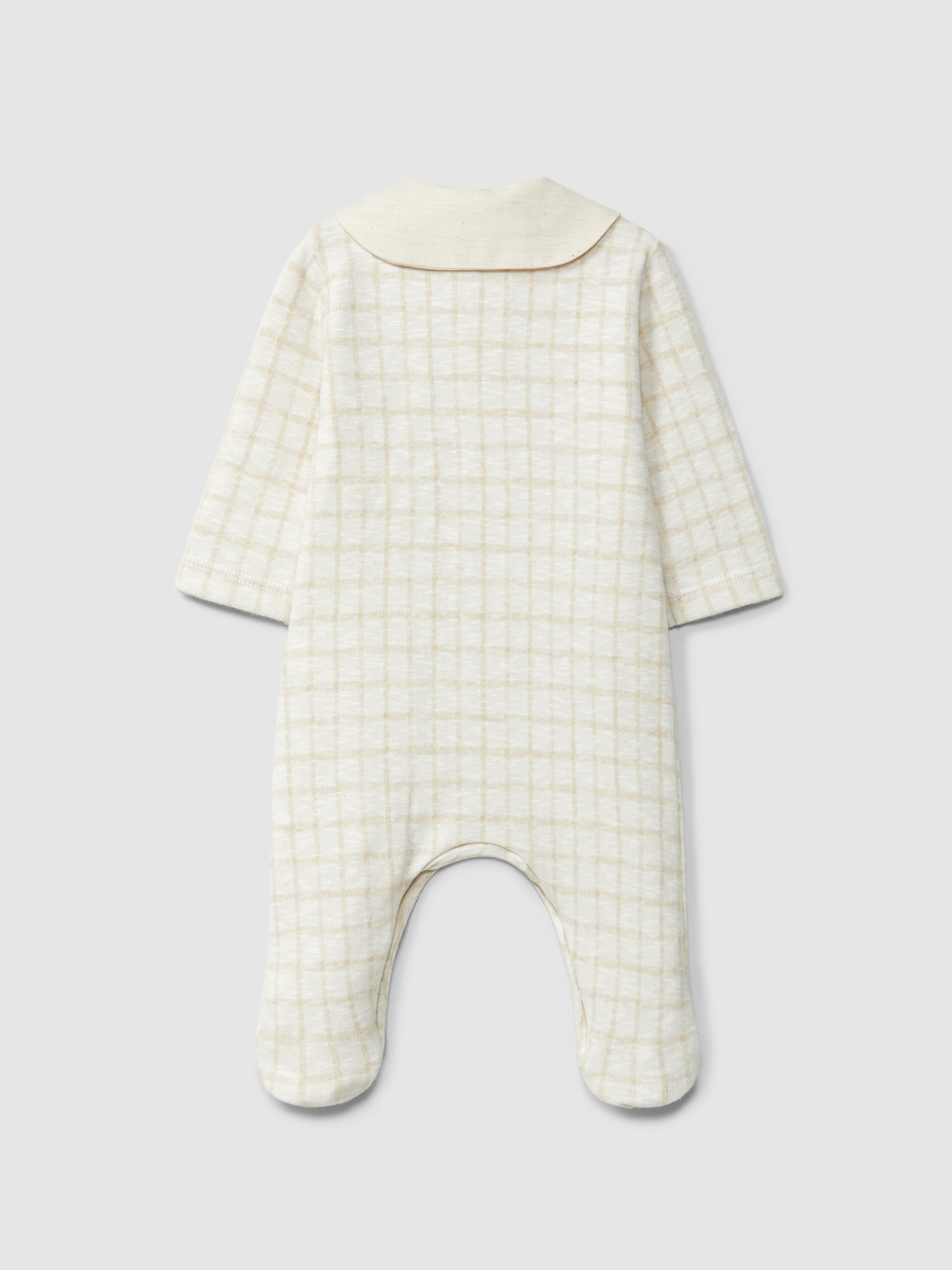 Babygrow en maille jacquard avec détail de broderie au col
