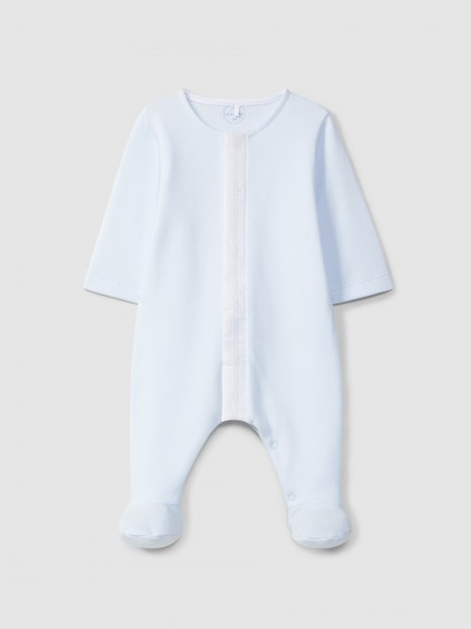 Babygrow com detalhe de bordado em ponto cruz