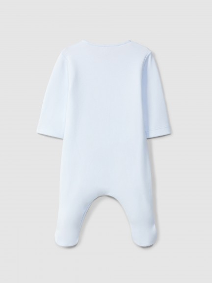 Babygrow avec détail de broderie en point de croix Babygrow avec détail de broderie en point de croix