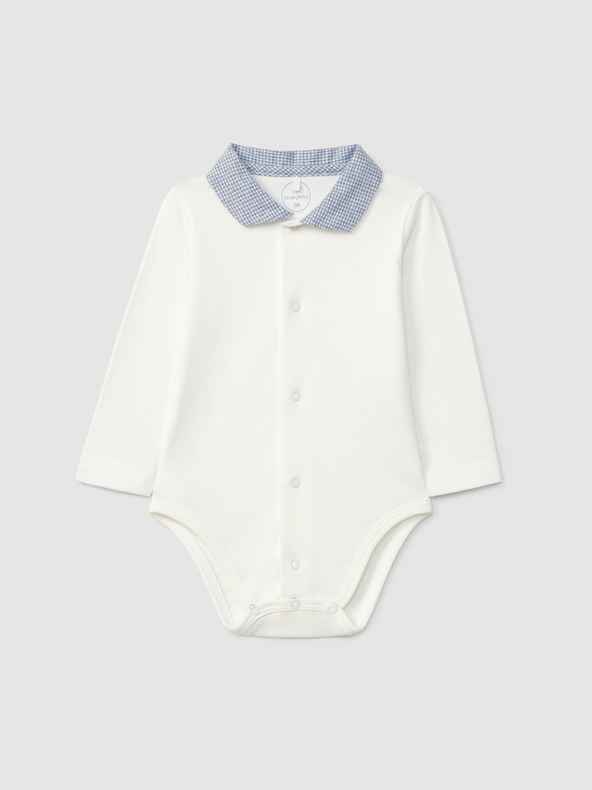 Body gola de bico micro-vichy