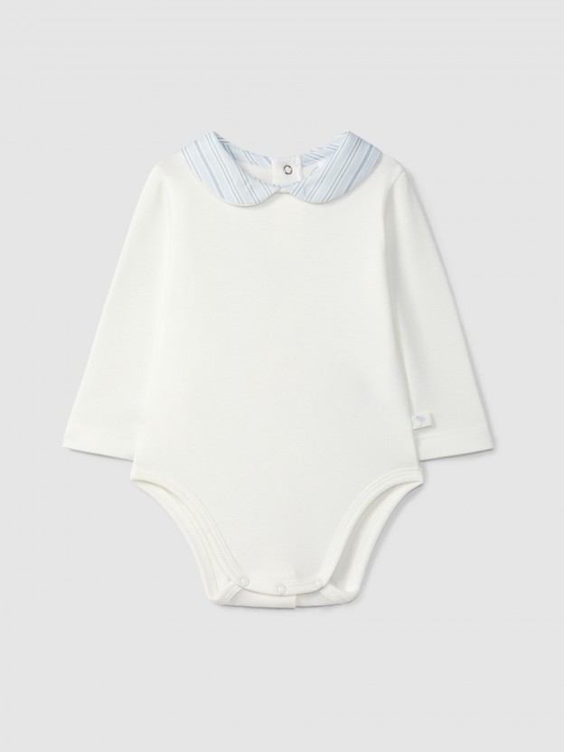 Bodysuit Peter-Pan collar with long-sleeves Bodysuit Peter-Pan collar with long-sleeves