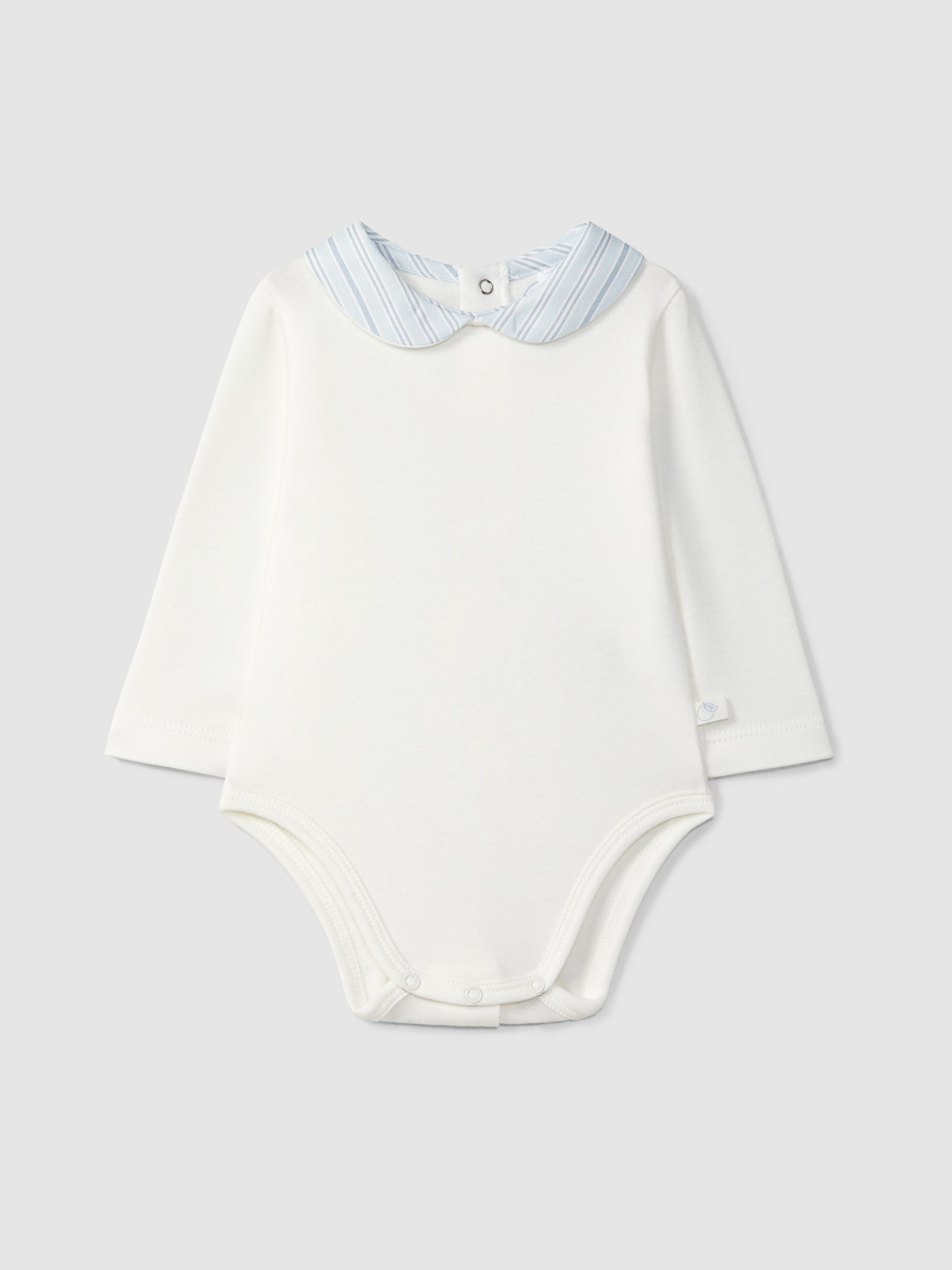 Bodysuit Peter-Pan collar with long-sleeves