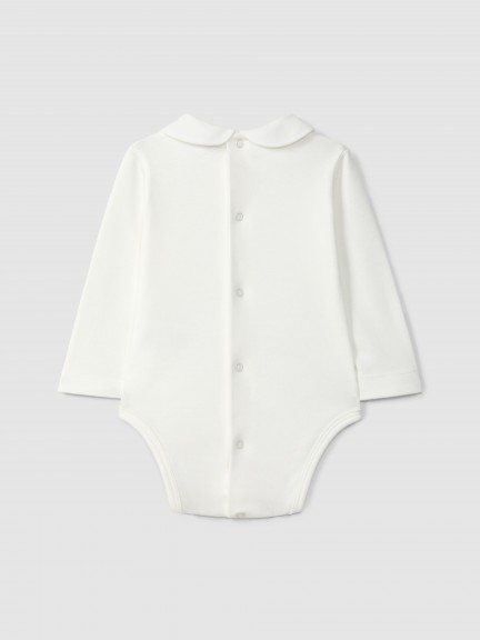 Body gola peter-pan com manga comprida Body gola peter-pan com manga comprida