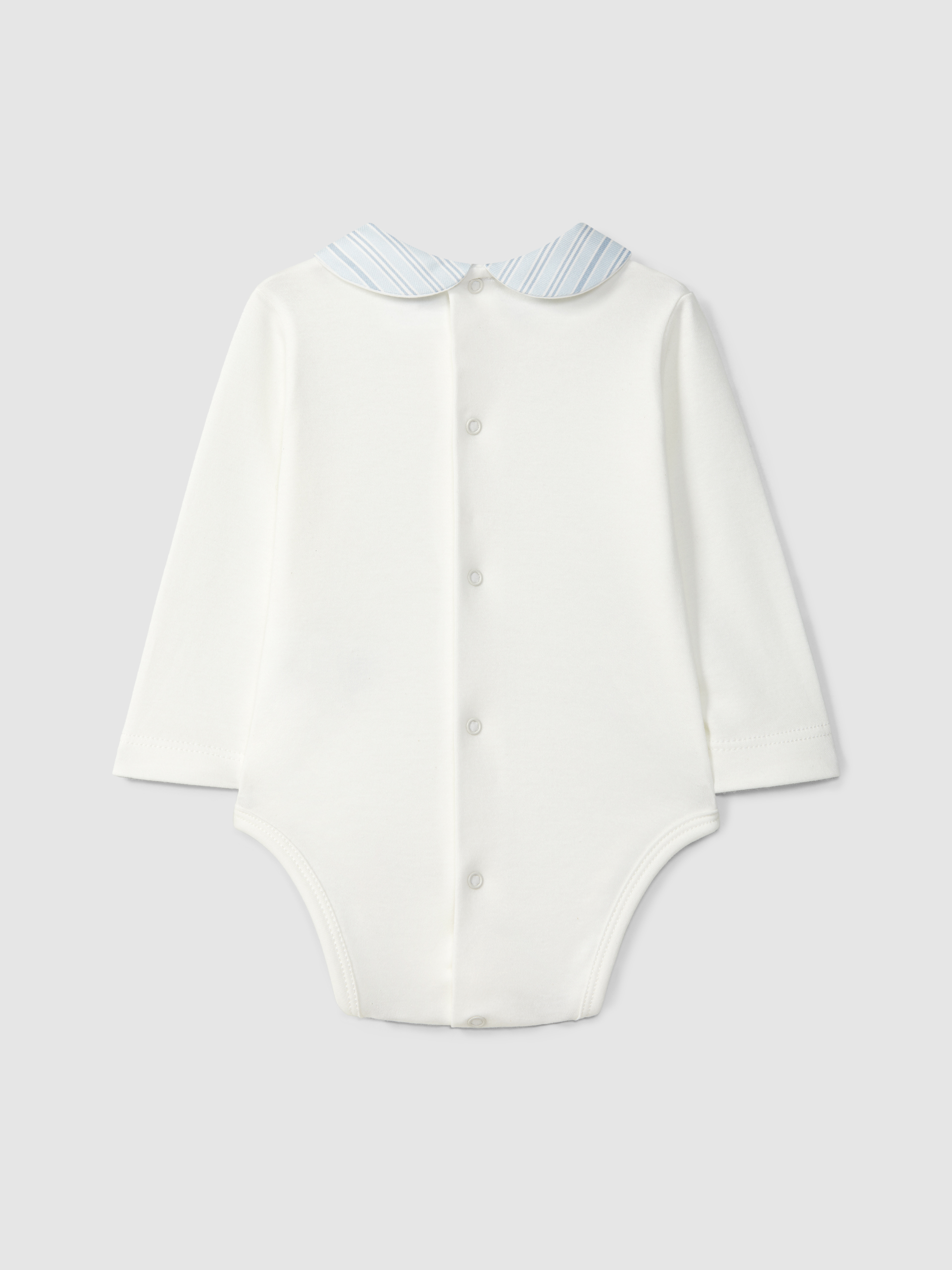 Bodysuit Peter-Pan collar with long-sleeves