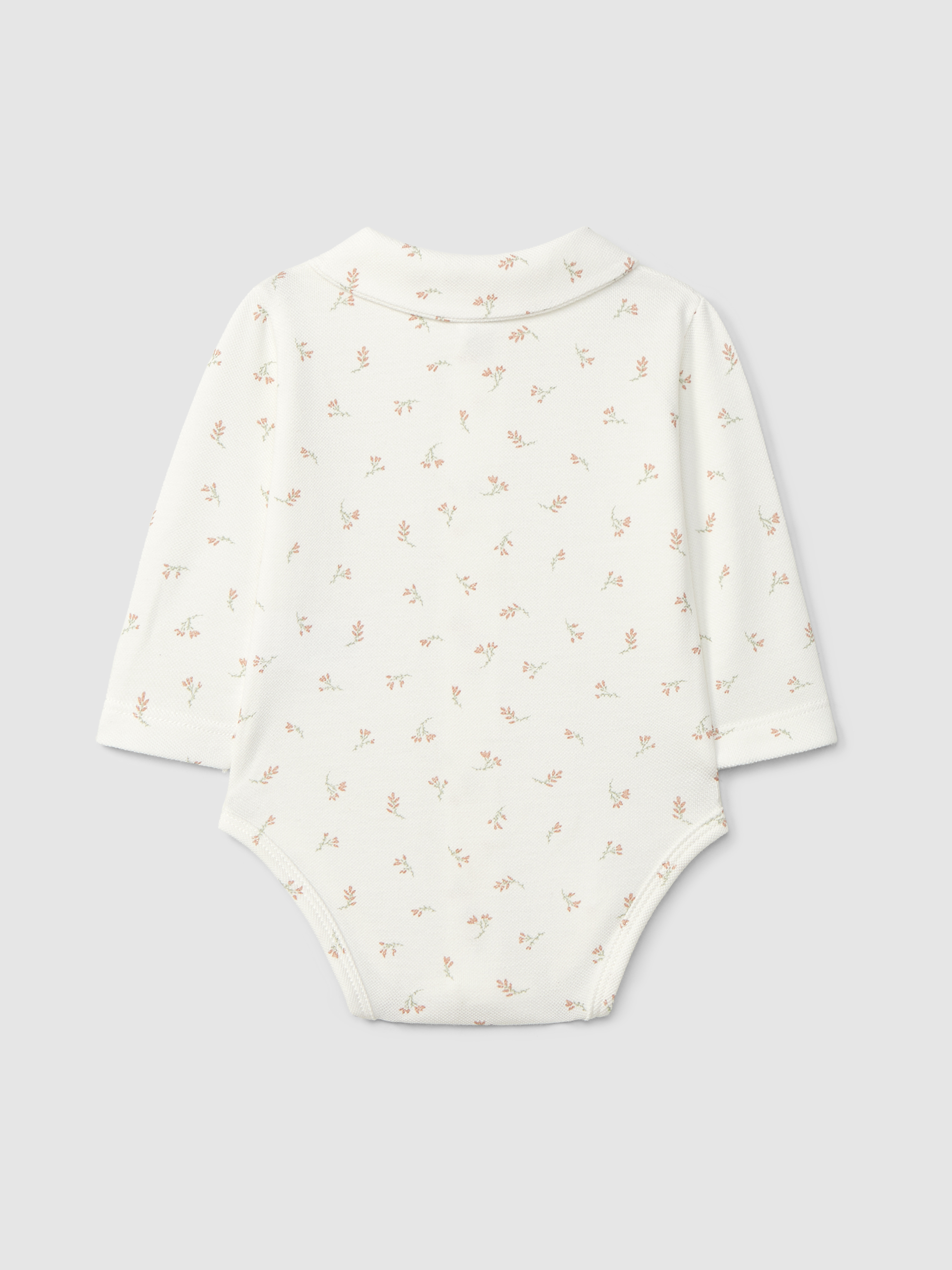Piqué round collar bodysuit