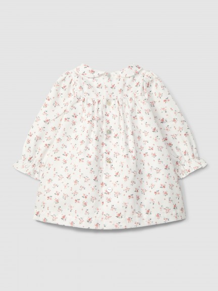 Robe fleurie avec smocks Robe fleurie avec smocks