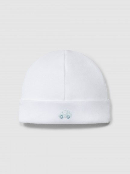 Bonnet avec détail brodé Bonnet avec détail brodé