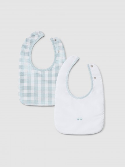 Pack of two printed bibs