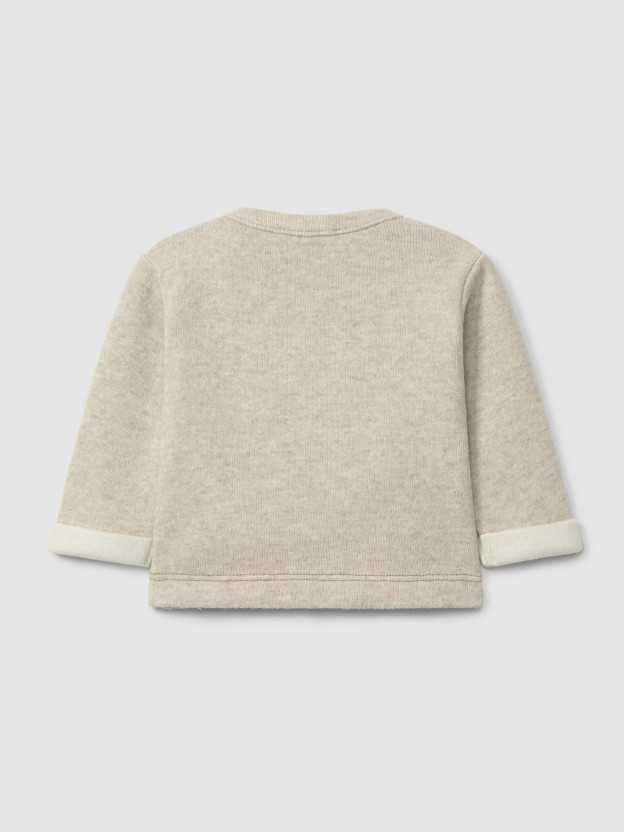 Longsleeve jipe em malha dupla Longsleeve jipe em malha dupla