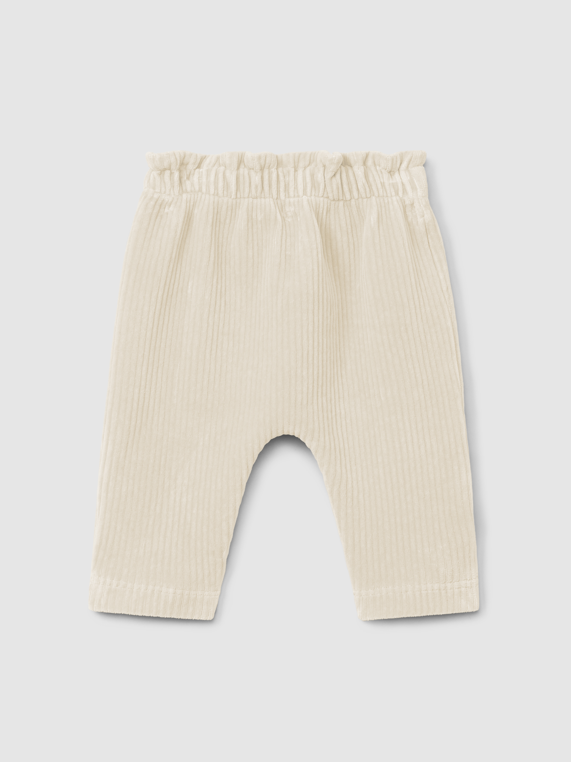 Pull-up pants in corduroy-type fabric
