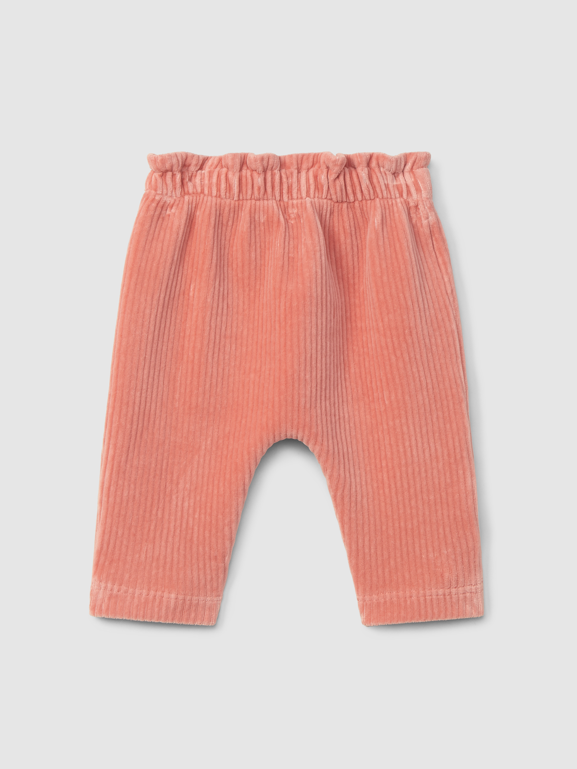 Pull-up pants in corduroy-type fabric