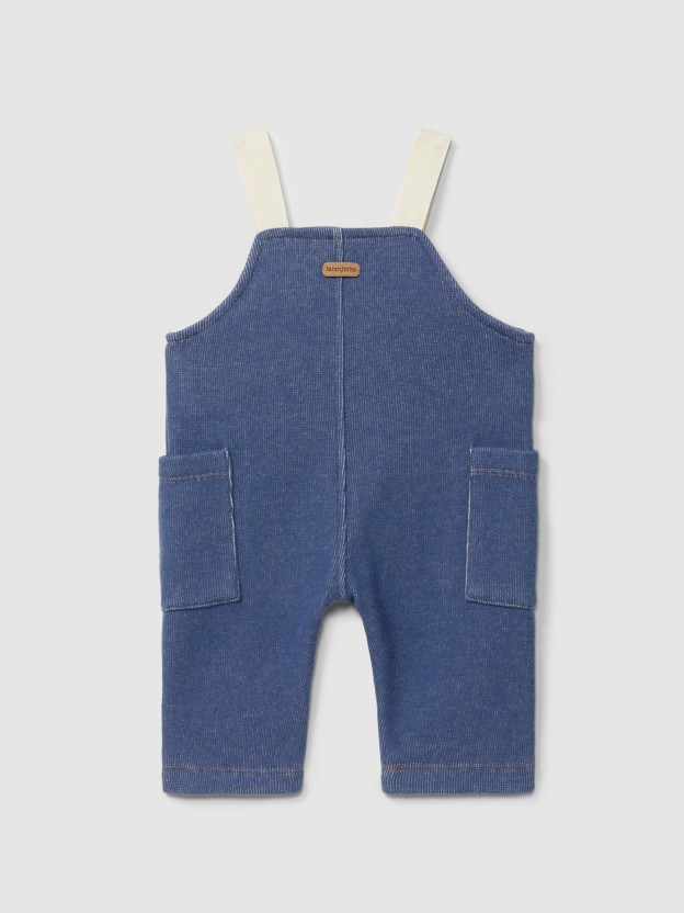 Salopette en maille double avec poches