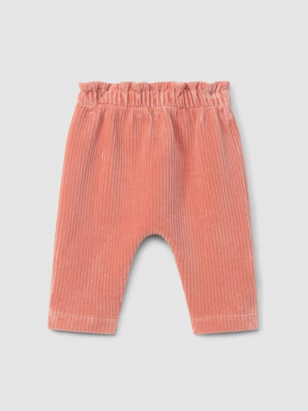 Pull-up pants in corduroy-type fabric Pull-up pants in corduroy-type fabric