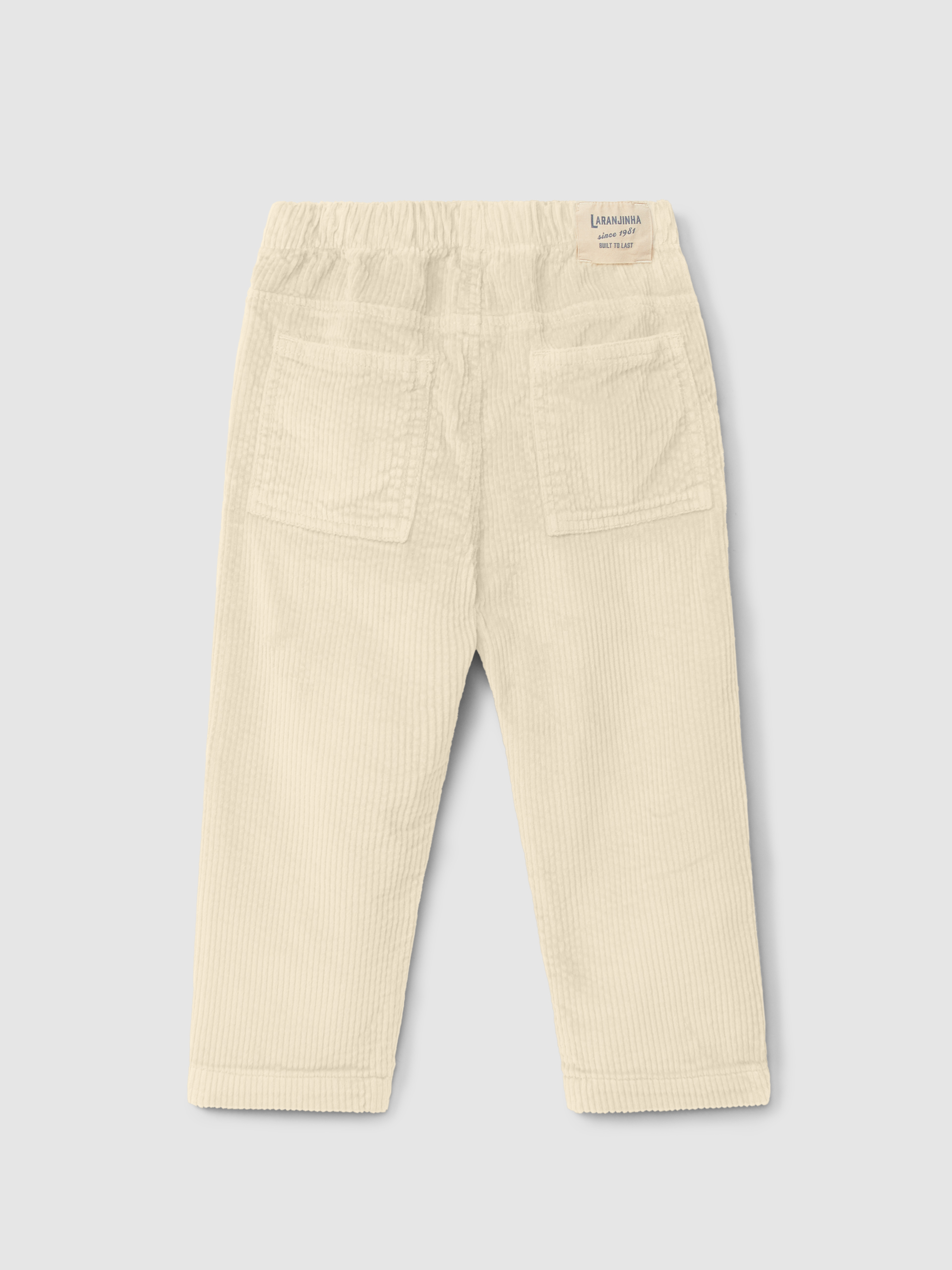 Pull-up corduroy pants with four pockets