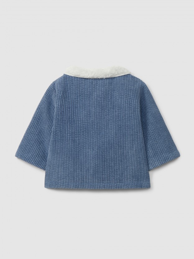 Veste en velours côtelé à fourrure Veste en velours côtelé à fourrure