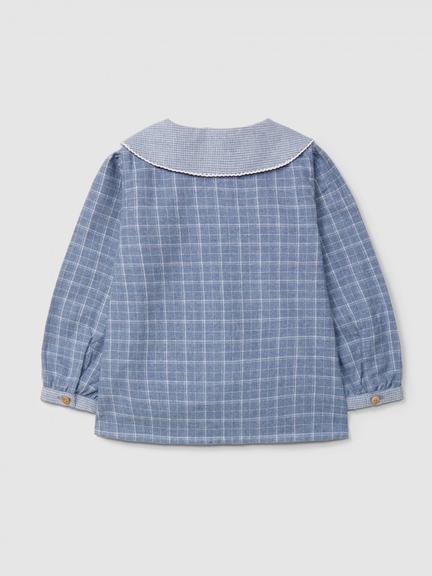 Blouse check and micro-vichy