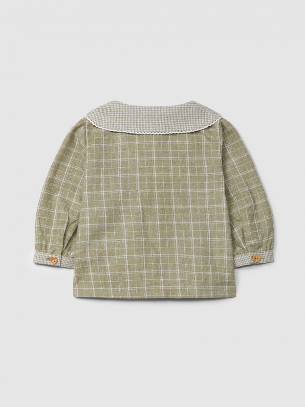 Blouse check and micro-vichy