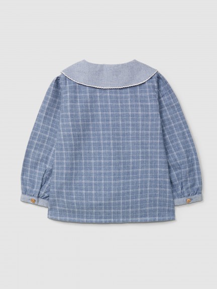 Blouse check and micro-vichy Blouse check and micro-vichy