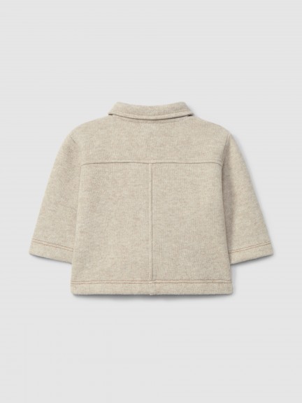 Camisa em malha dupla com bolsos Camisa em malha dupla com bolsos