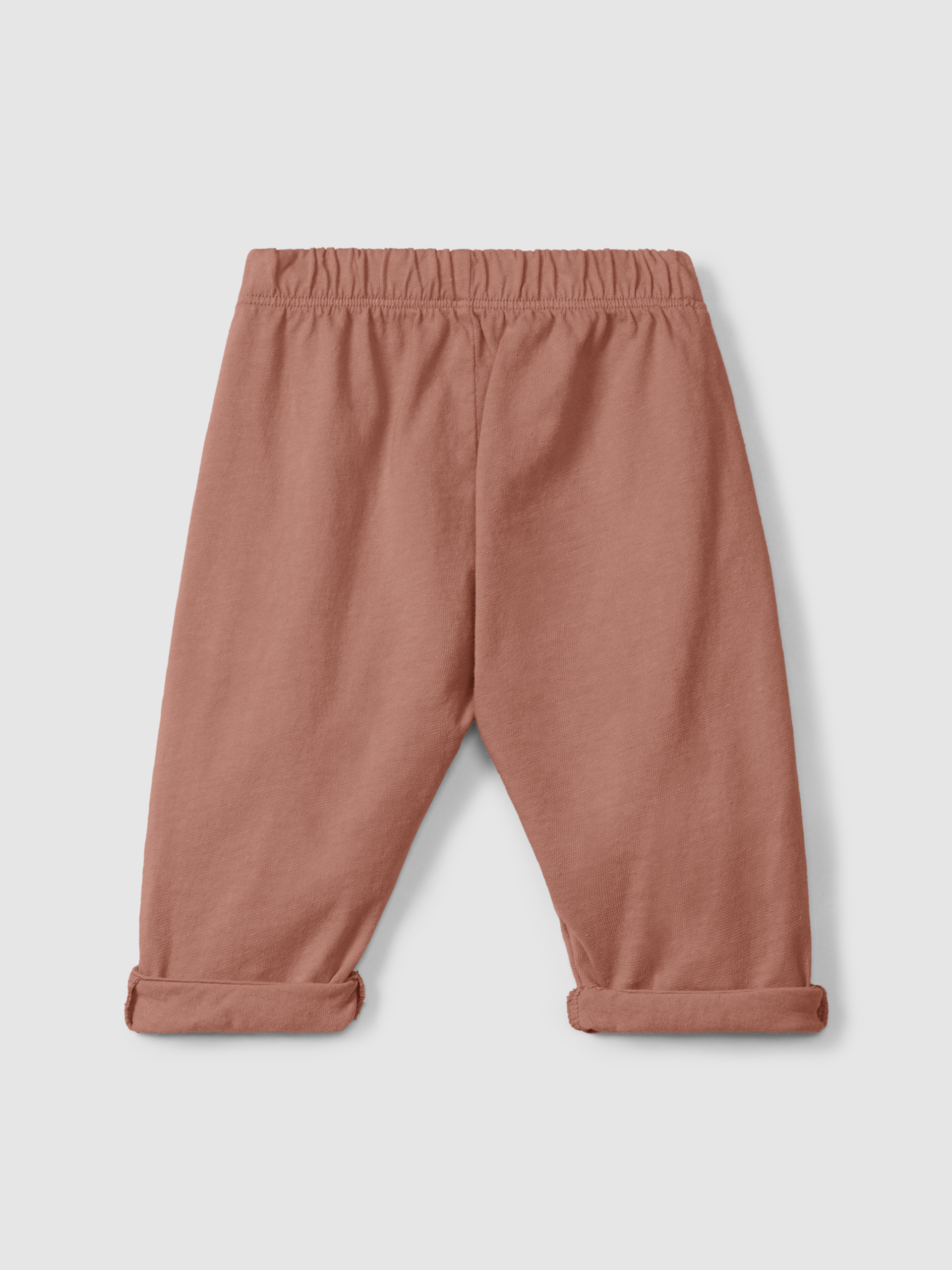 Pantalon pull-up en maille unie avec détails brodés
