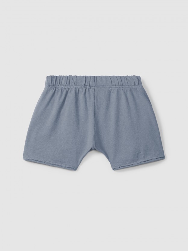 Pantalón corto en punto liso Pantalón corto en punto liso
