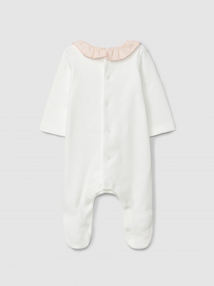 Mono de bebé ajedrez vichy y zorra Mono de bebé ajedrez vichy y zorra