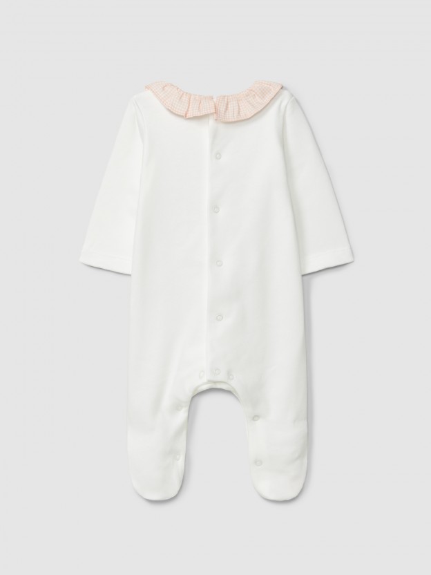 Babygrow xadrez vichy e raposa Babygrow xadrez vichy e raposa