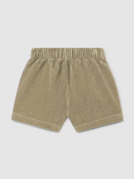 Bermudas pull-up tejido tipo pana Bermudas pull-up tejido tipo pana