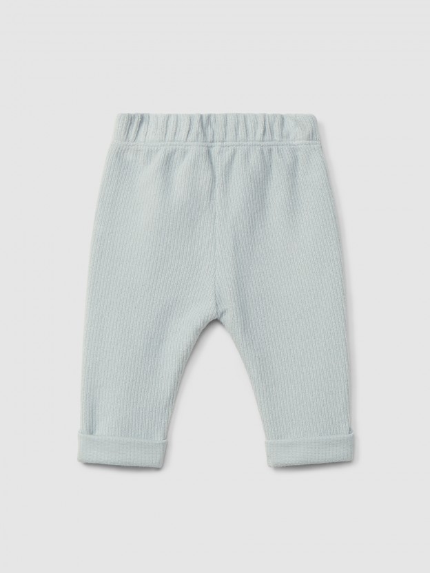 Pull-up pants in organic cotton