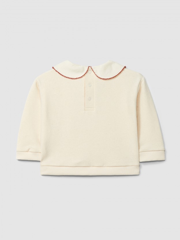 Sudadera de ciervo y champiñón con cuello Sudadera de ciervo y champiñón con cuello