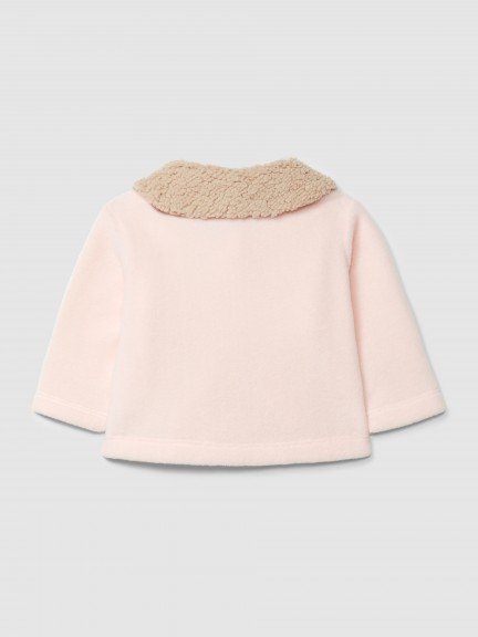 Fleece jacket with fur collar Fleece jacket with fur collar