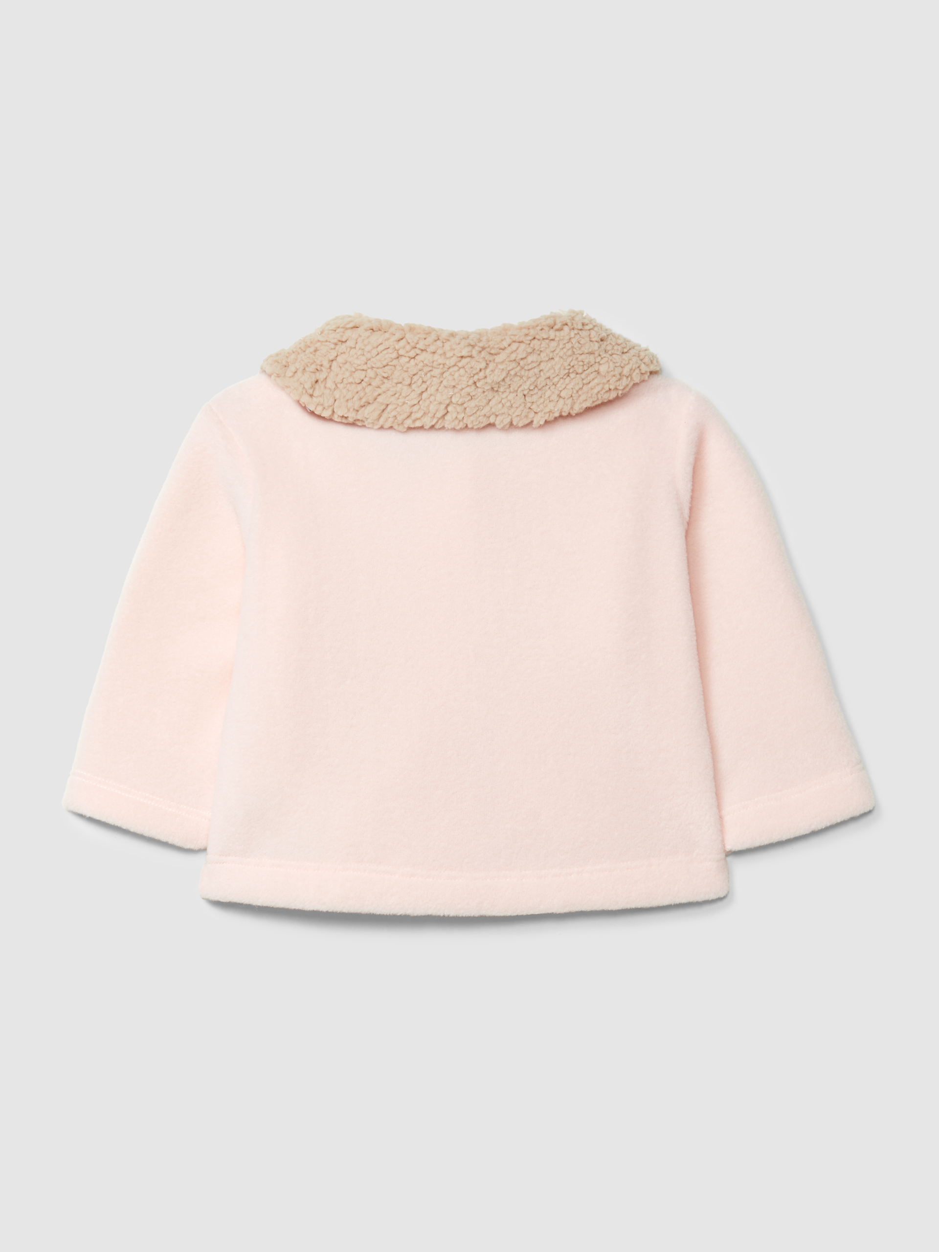 Fleece jacket with fur collar