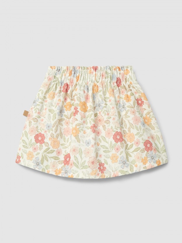 Print skirt with pockets Print skirt with pockets