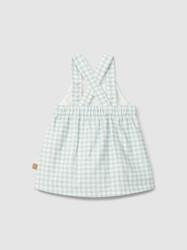 Corduroy print pinafore dress Corduroy print pinafore dress