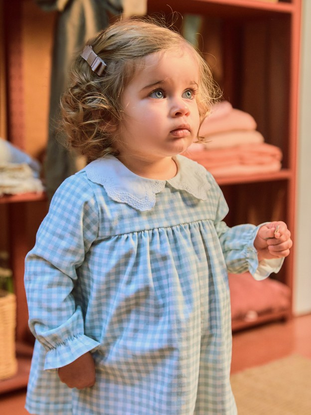 Vestido en pana estampada