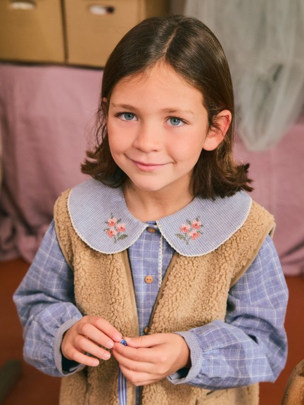Blouse check and micro-vichy