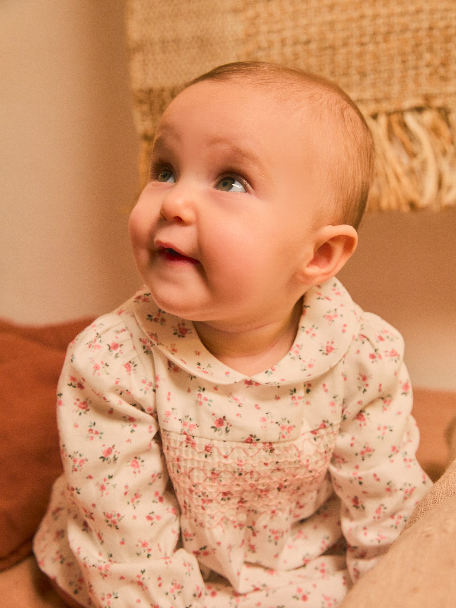 Robe fleurie avec smocks