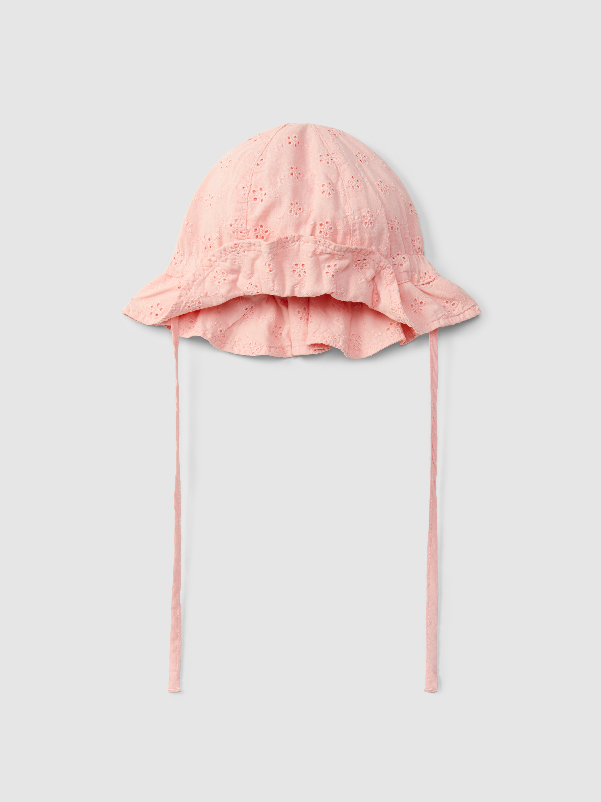 Sombrero en bordado inglés con cinta