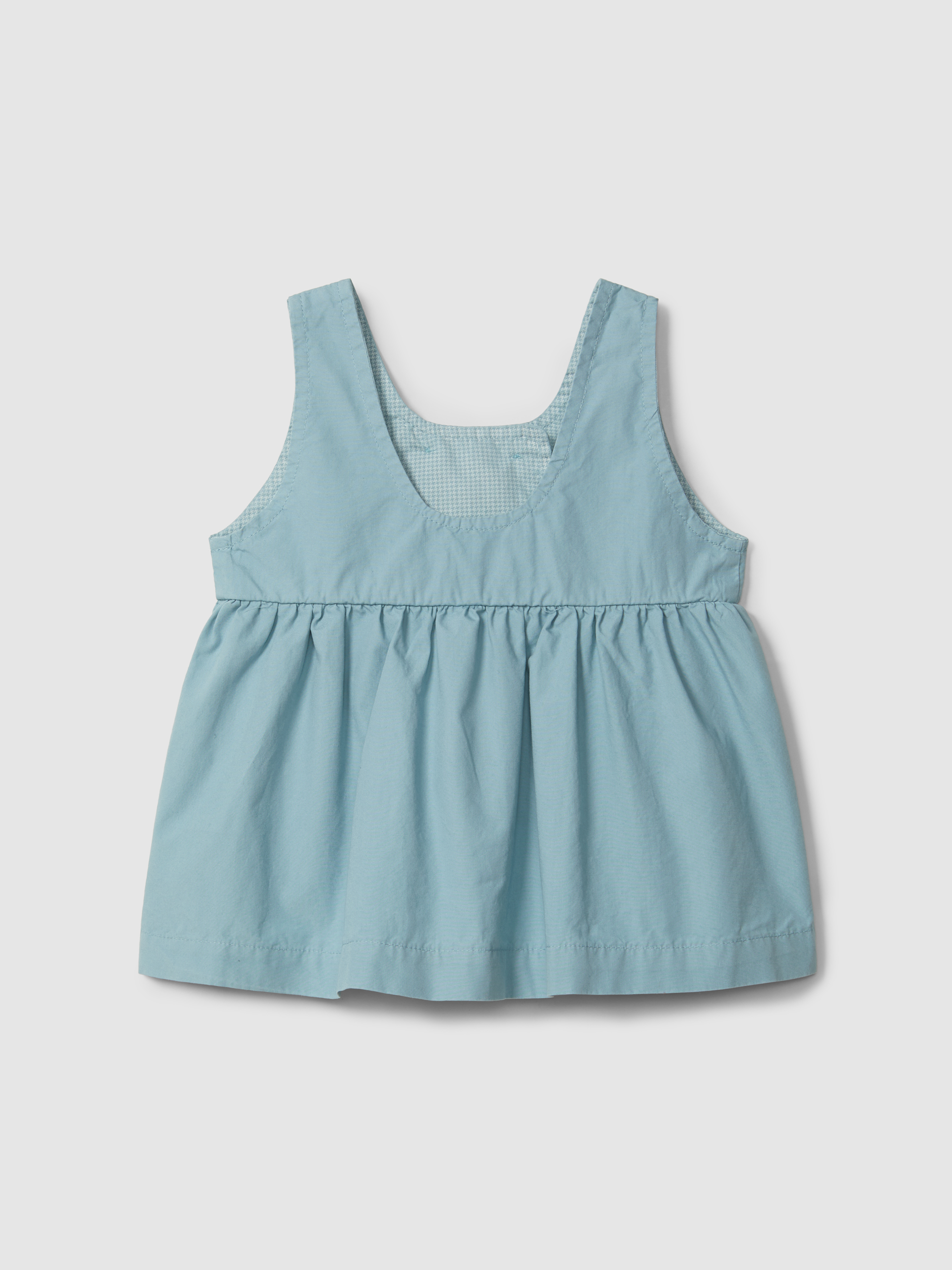 Plain twill pinafore dress